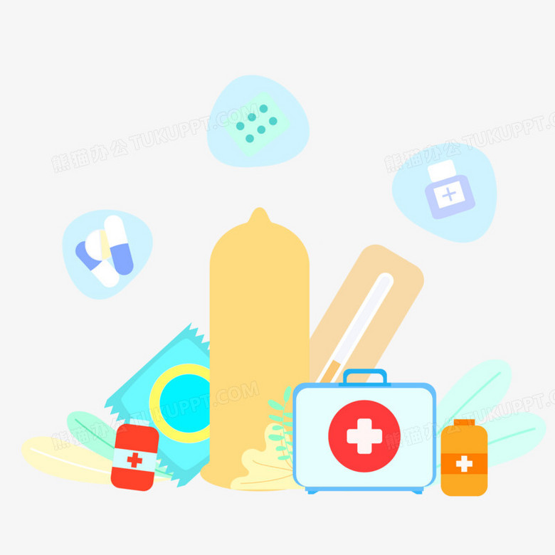 用Adobe Illustrator绘制的卡通风卫生用品避孕产品设计全解析